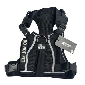 OneTigris Tactical Dog Harness Large Black Reflective Adjustable Service‎